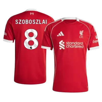 Liverpool SZOBOSZLAI #8 Home Sleeveless Jersey 2025/26 - gojersey