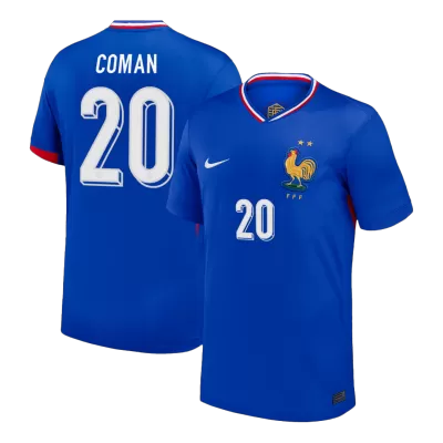 COMAN #20 France Euro Home Soccer Jersey 2024 Blue - gojersey