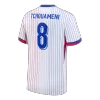 TCHOUAMENI #8 France Euro Away Soccer Jersey 2024 White - gojersey