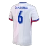 CAMAVINGA #6 France Euro Away Soccer Jersey 2024 White - gojersey
