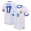 SALIBA #17 France Euro Away Soccer Jersey 2024 White - gojersey