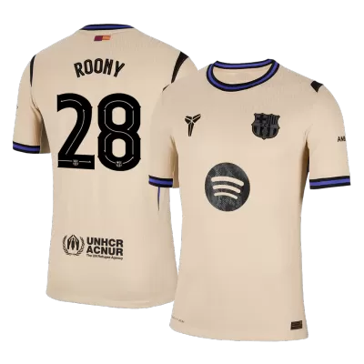 ROONY #28 Authentic Barcelona Away Soccer Jersey 2025/26 Yellow- UCL - gojersey