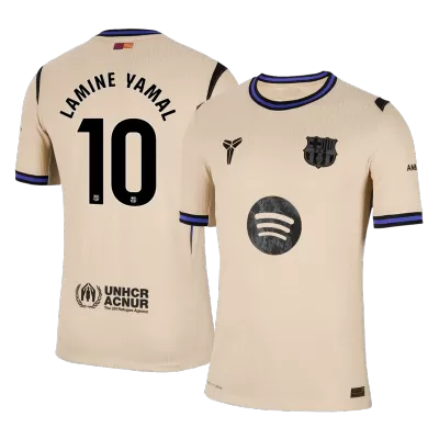 LAMINE YAMAL #10 Authentic Barcelona Away Soccer Jersey 2025/26 Yellow - UCL - gojersey
