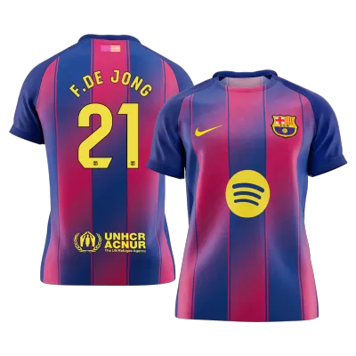 Barcelona F.DE JONG #21 Home Soccer Jersey 2025/26 - gojersey